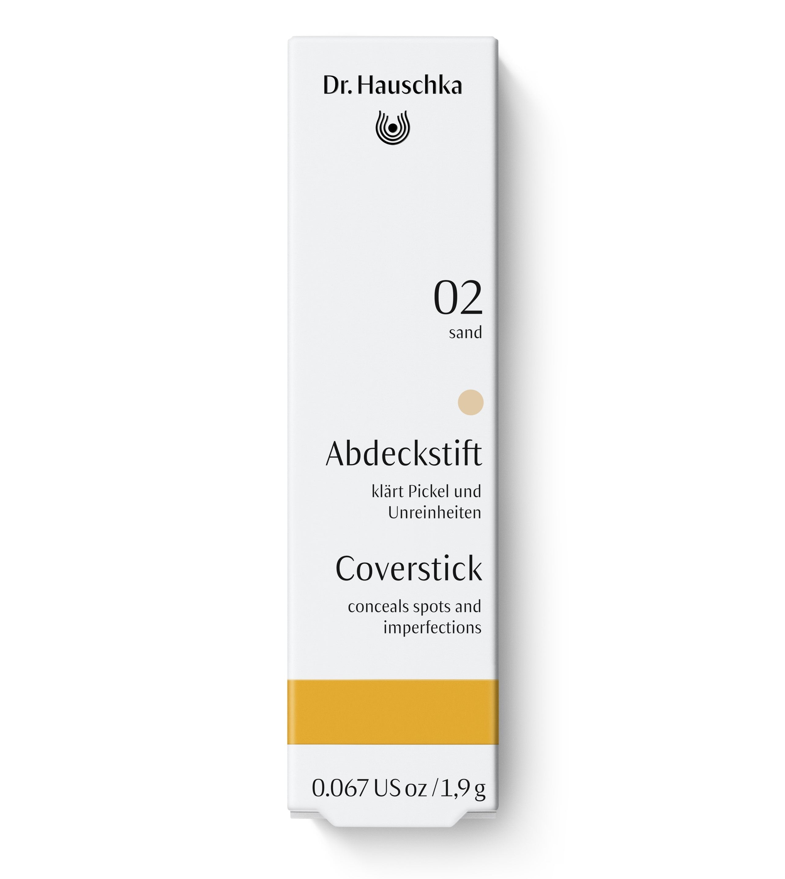 Dr. Hauschka Coverstick 02 Sand - Natural Concealer for Blemishes & Dark Circles | Vegan, Crucial for Flawless Makeup & Everyday Beauty Routine