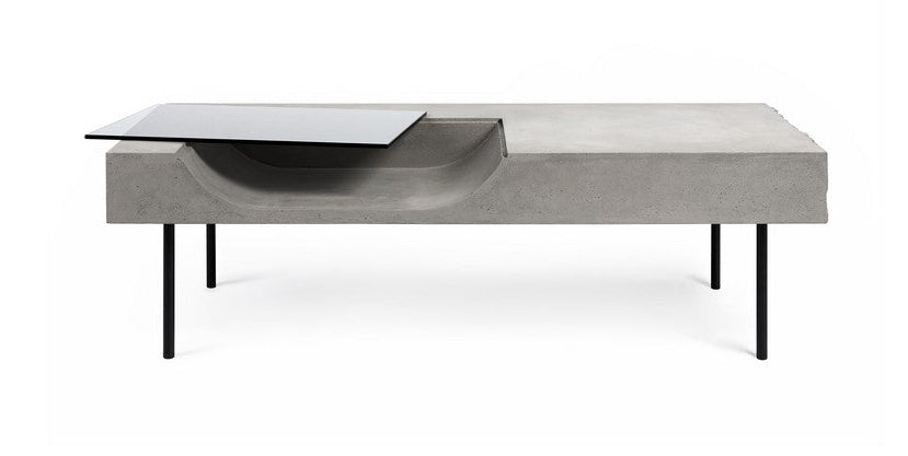 Modern Curb Coffee Table by Lyon Beton - Minimalist Concrete Side Table for Living Room, Lounge, or Office - Durable & Stylish Home Decor