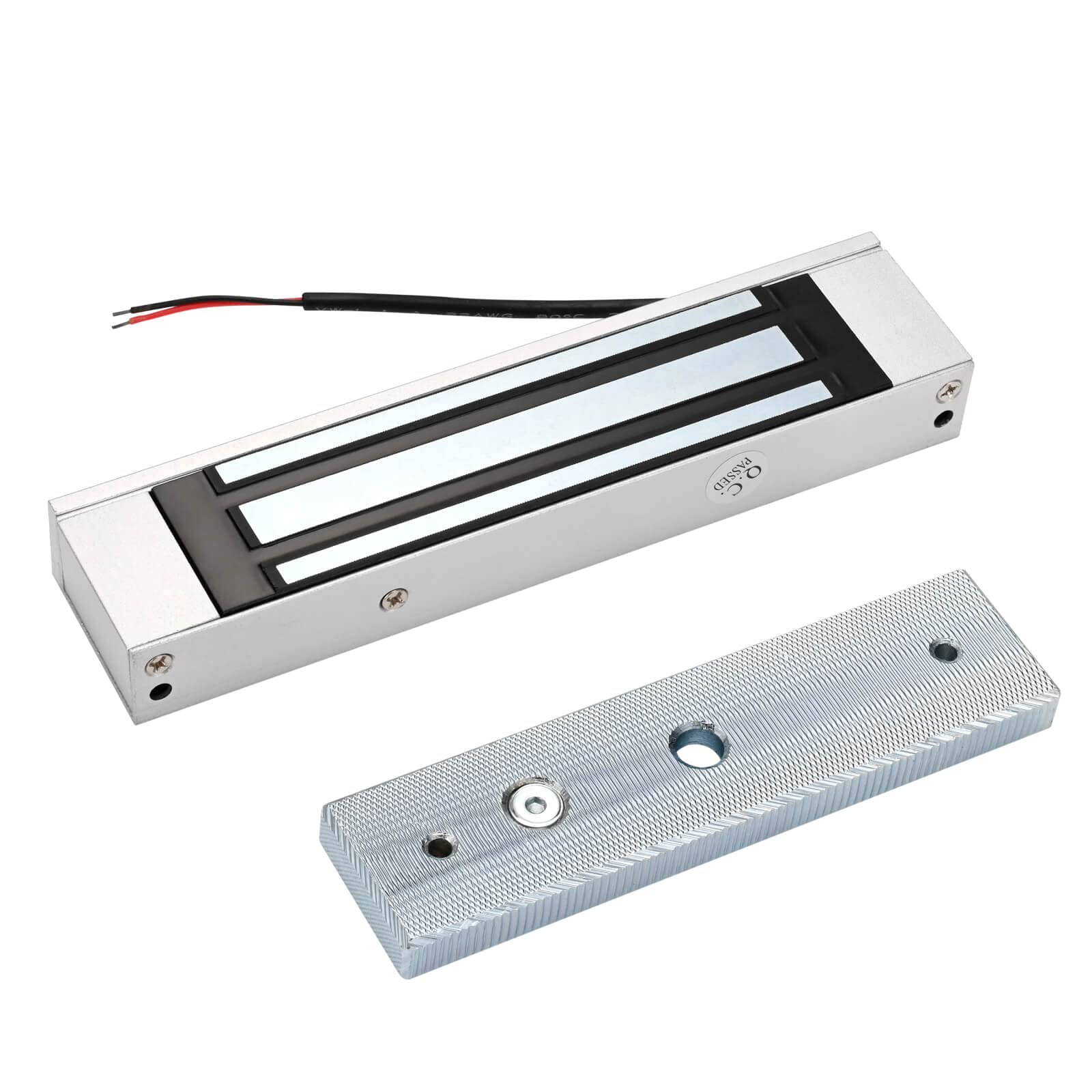 180KG Heavy Duty Electric Magnetic Lock - 12V Fail Safe NC Mode Electromagnet Lock for Single Door Access Control System - Ideal for Offices, Homes & Security Gates
