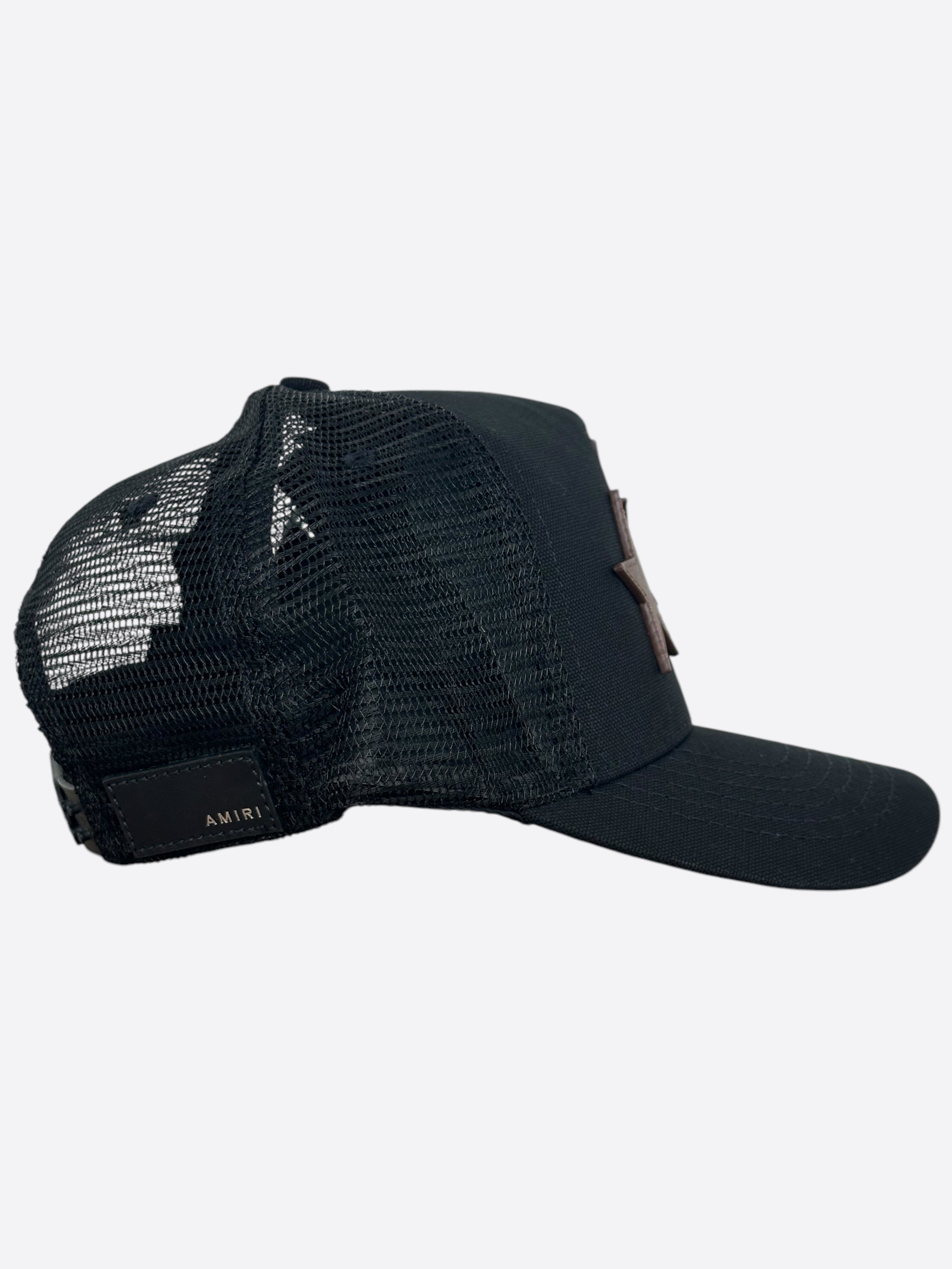 Amiri Black & Brown Triple Star Trucker Hat - Stylish Baseball Cap for Men & Women - Perfect for Outdoor Activities, Concerts & Streetwear Fashion