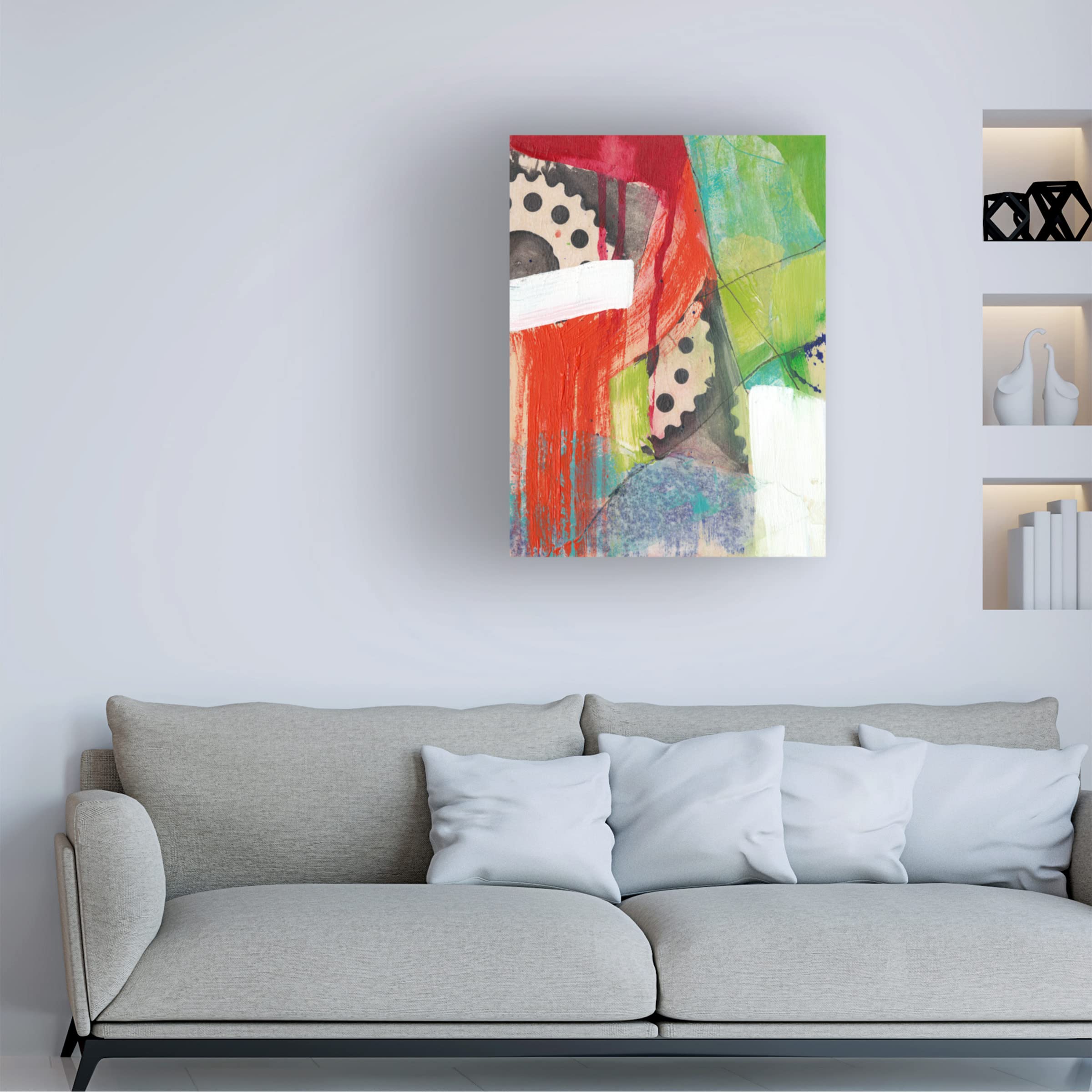 Jennifer Goldberger 'Gear Head II' Canvas Wall Art Print - Modern Home & Office Decor - Perfect for Living Room, Bedroom or Workspace