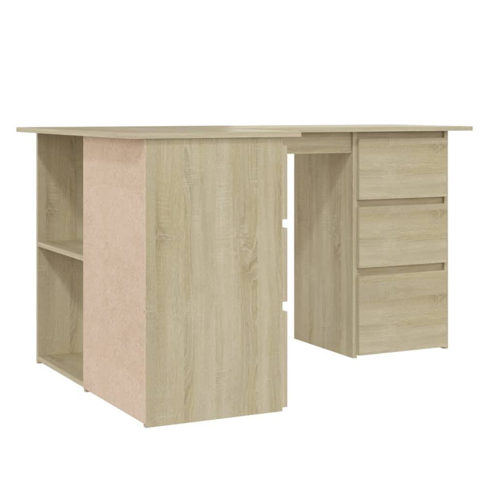 Industrial L-Shaped Corner Computer Desk with Storage, 57.1
