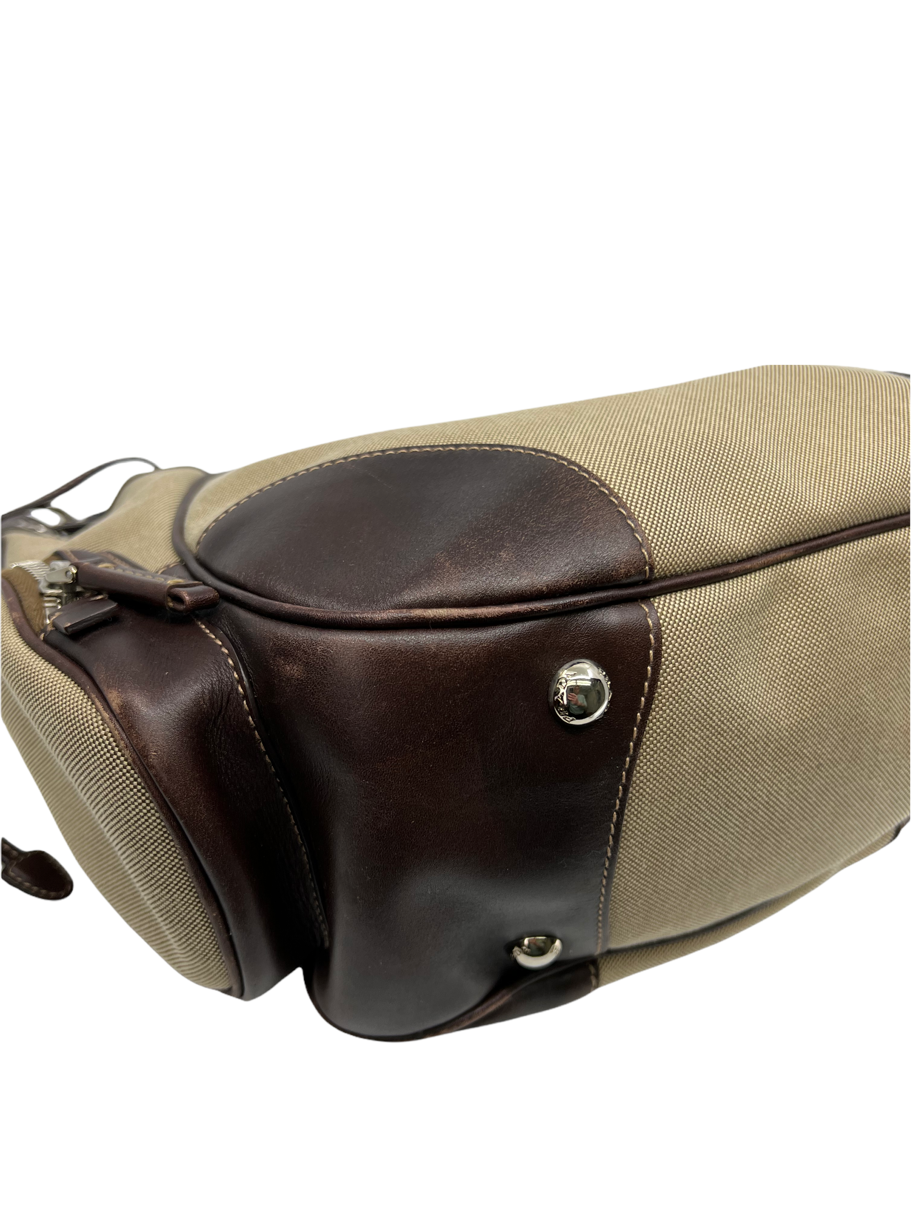 Prada Canapa Logo Side Pocket Hobo Bag - Luxury Leather Shoulder Bag for Women | Perfect for Work, Travel & Everyday Use