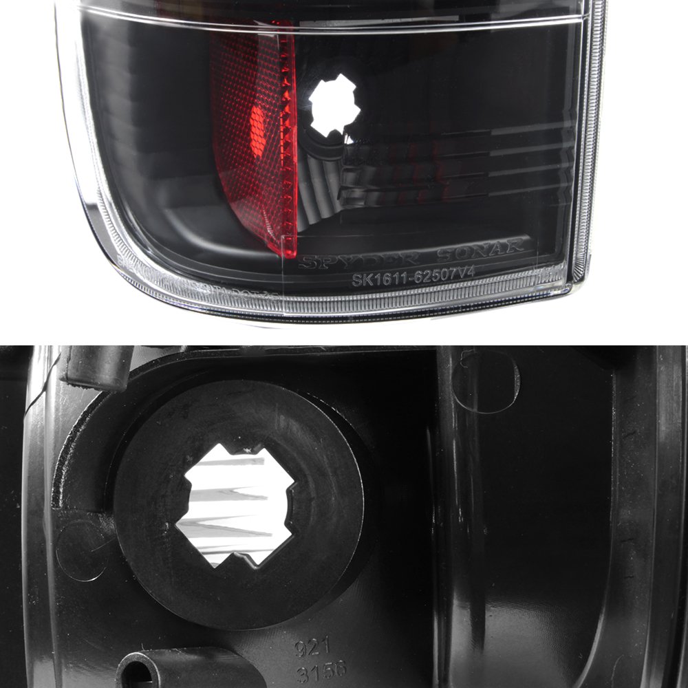 AKKON Black LED Tube Tail Brake Lights for 2008-2016 Ford F250 F350 F450 F550 Super Duty - Pair (Left+Right) - Upgrade Your Truck's Rear Lighting for Better Visibility & Safety