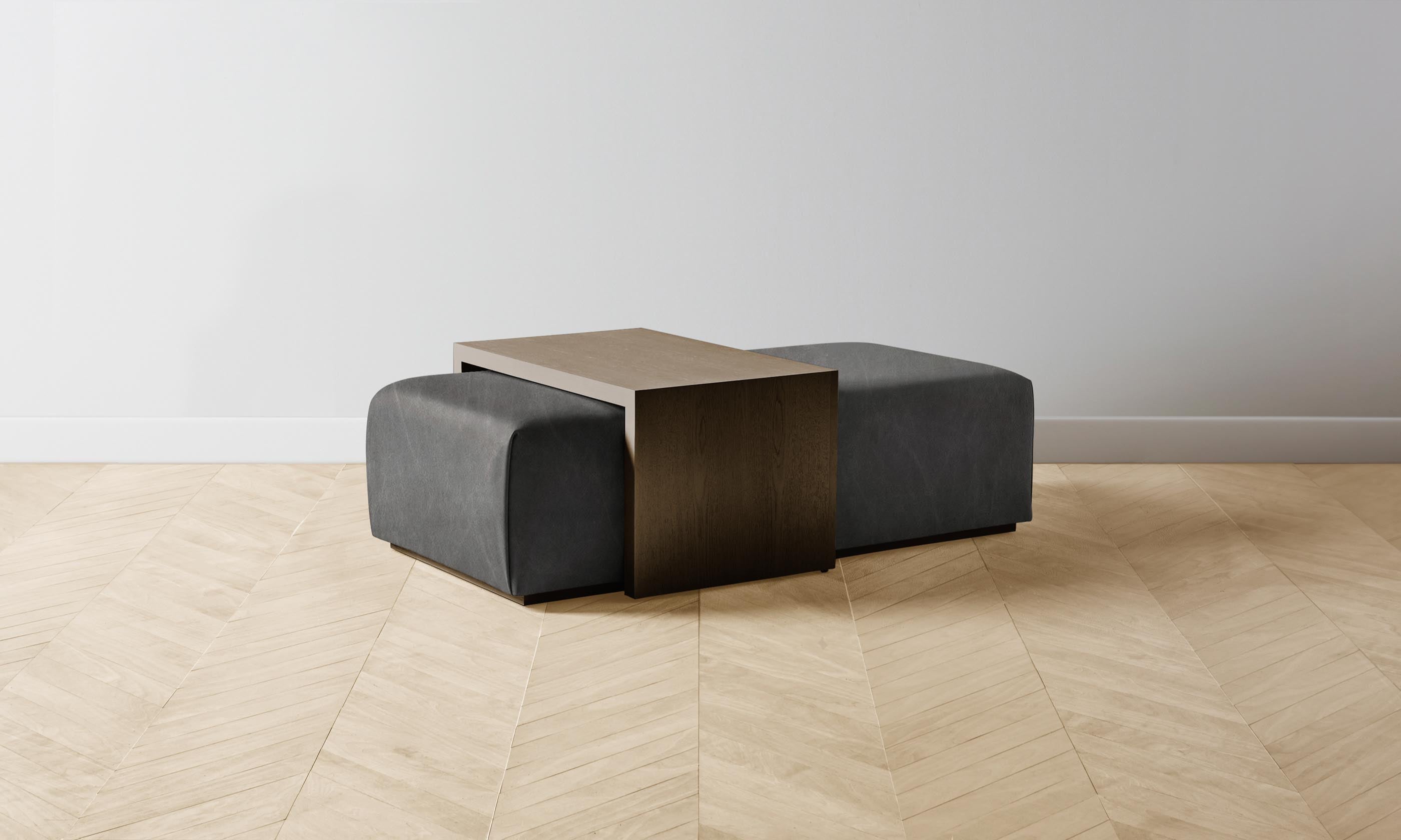 The Bowery Ottoman - Premium Tuscan Leather Seal, Stylish Footrest & Living Room Accent for Home Decor
