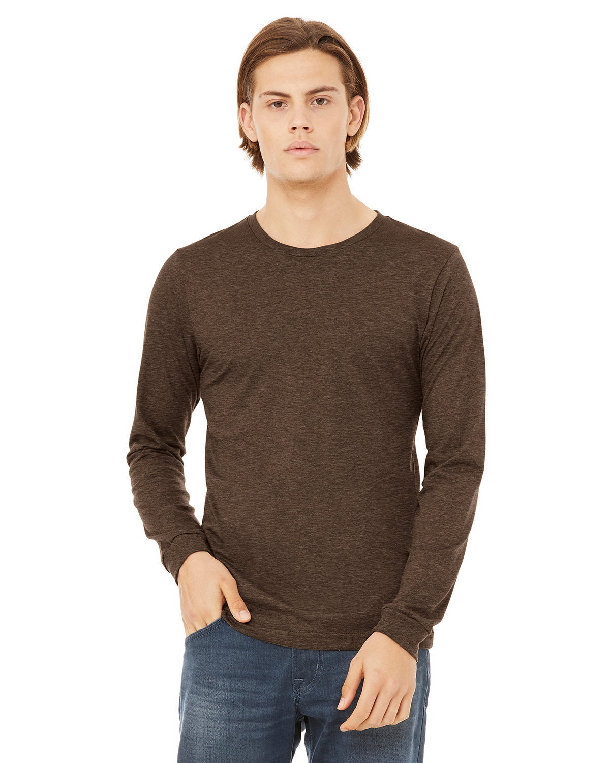 Bella + Canvas 3501CVC Unisex CVC Jersey Long Sleeve T-Shirt - Soft Cotton Blend Crewneck Tee for Men & Women - Perfect for Casual Wear, Layering & Everyday Comfort