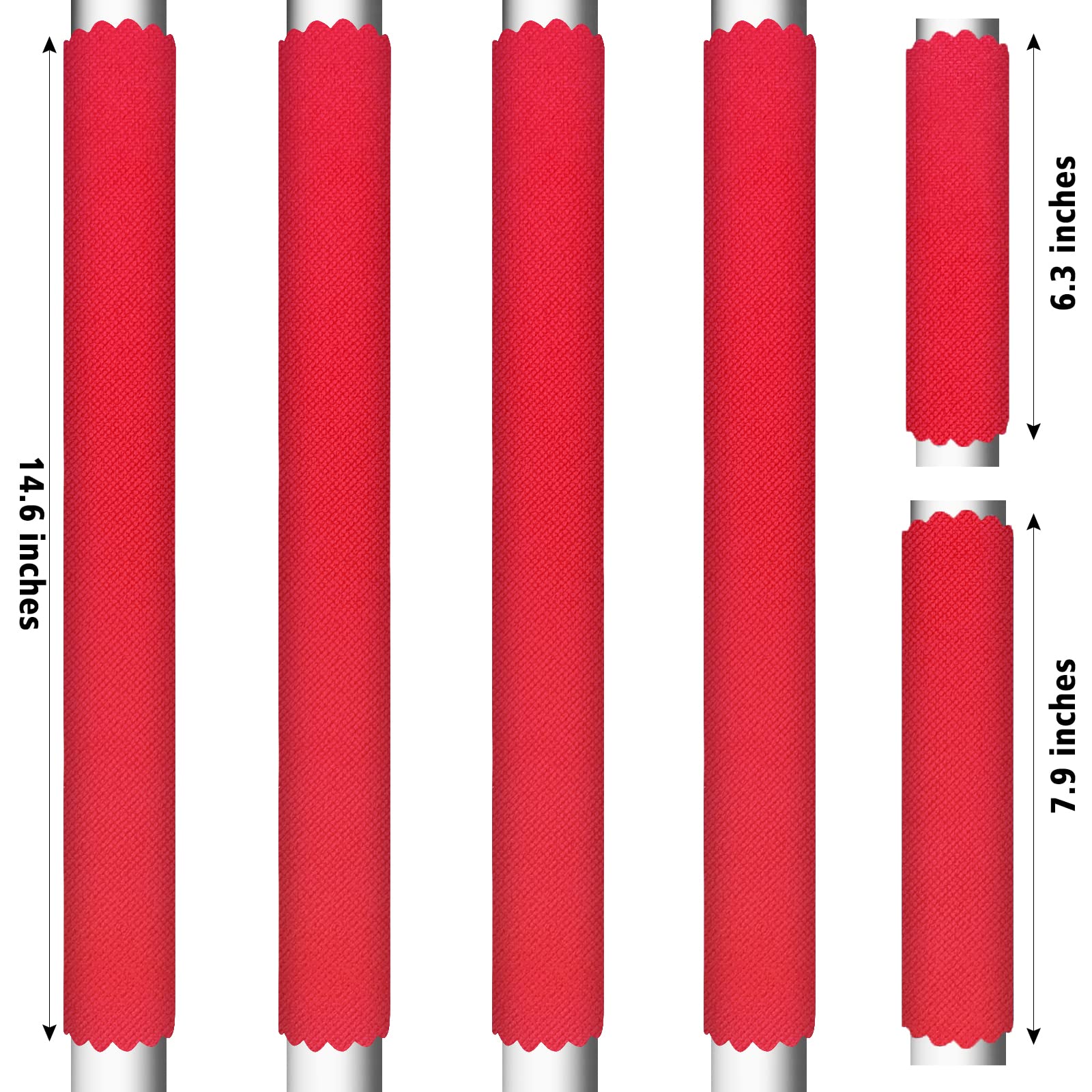 6-Pack Refrigerator & Microwave Handle Covers - Anti-Smudge, Drip & Stain Protection - Minimalist Design for Modern Kitchens - Keep Appliances Clean (Red) - Perfect for Busy Homes & Commercial Kitchens