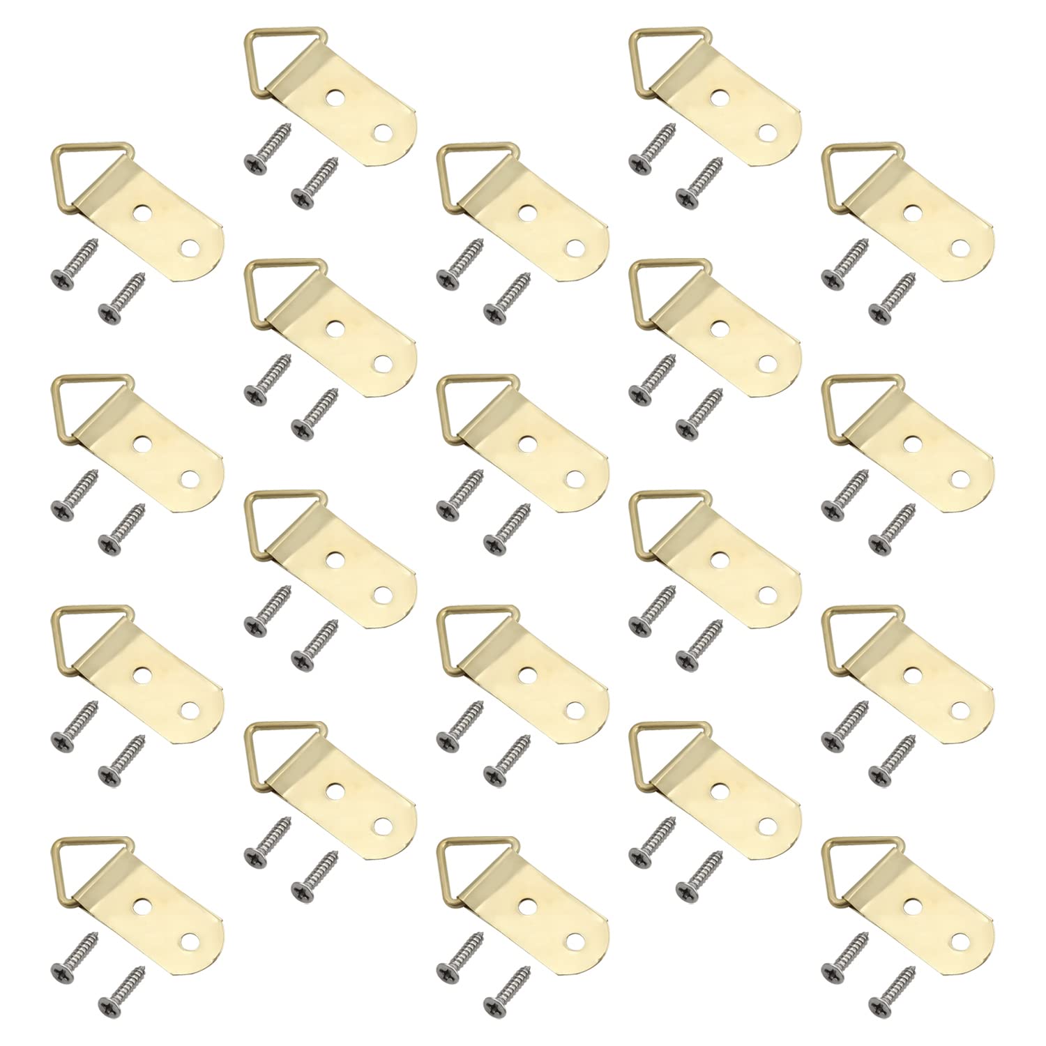 Gold Tone Ring Frame Buckles 100PCS - Photo Hanging Kit for Home Decor