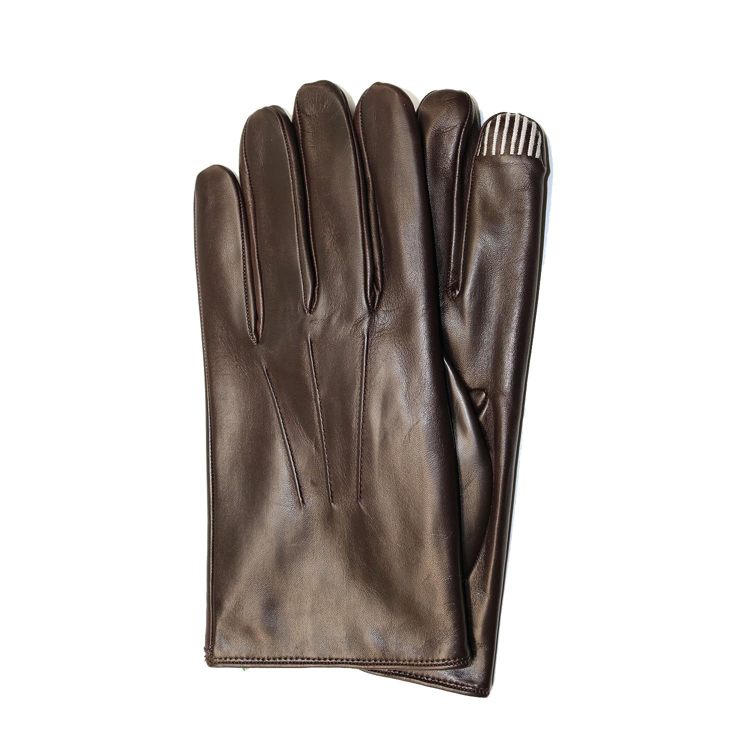 Premium Men's Cashmere Lined Nappa Leather Gloves with Ship Stitch - Winter Driving & Outdoor Activities Handwear for Cold Weather