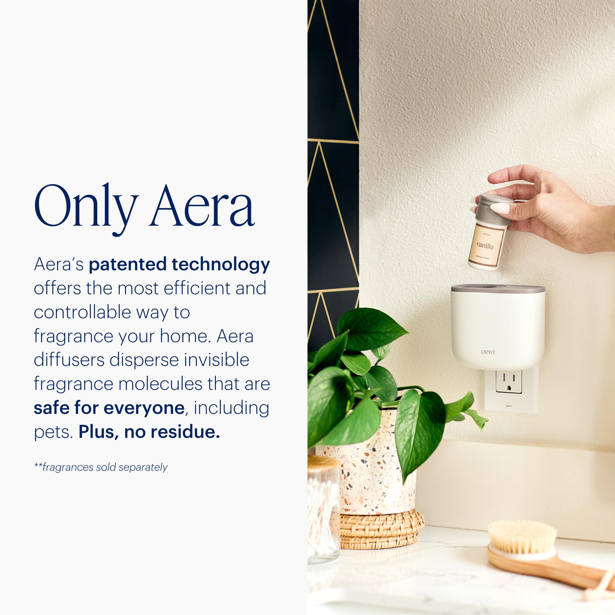 Aera Mini Smart Home Fragrance Diffuser - WiFi App Controlled Essential Oil Aromatherapy Diffuser for Bedroom, Office & Living Room | Hypoallergenic, Pet & Family Safe | White (Scent Refills Sold Separately) | Perfect for Relaxation, Stress Relief & Home Scenting