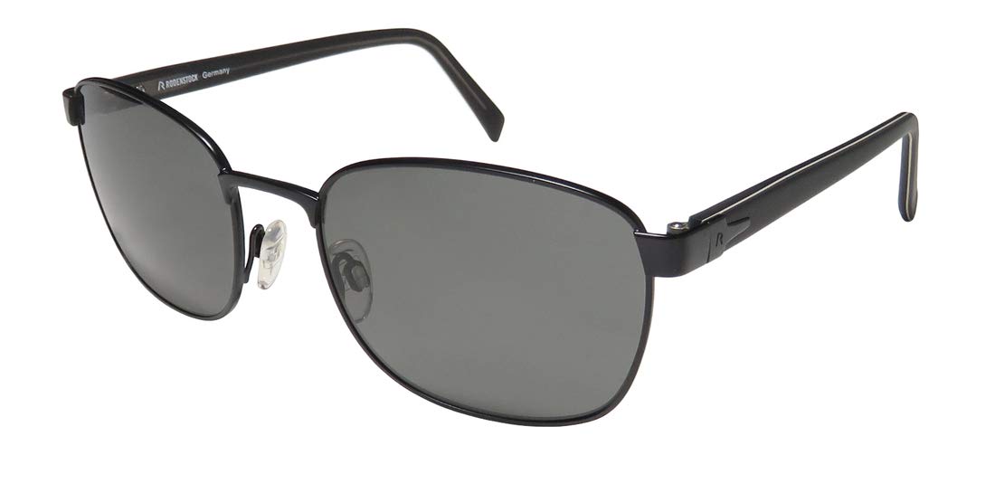R1416 Men's Square Frame Sunglasses with Grey Lenses - UV Protection, Polarized, Fashionable for Outdoor Activities, Driving, Beach & Summer Style