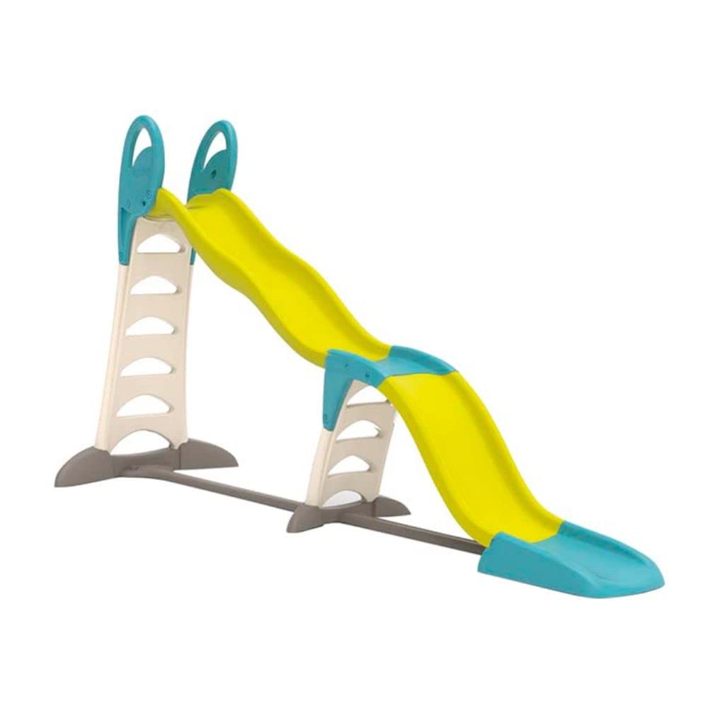Smoby Super Megagliss 2-in-1 Convertible Slide - 5.6ft or 11.8ft Ramp Length with Triple Wave Design, UV Protection & Non-Slip Steps - Outdoor Water Slide for Kids Ages 2+ (7600820200) - Perfect for Backyard Play, Summer Fun, and Family Gatherings