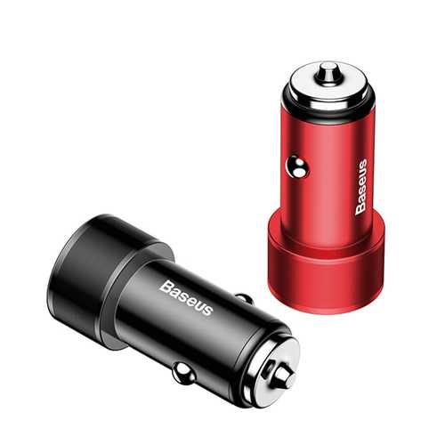 Baseus 36W QC3.0 Fast Car Charger with Dual USB Ports - Compatible with iPhone X/8/8 Plus, OnePlus 5T, Xiaomi Mix 2S, Samsung Galaxy S9+ - Perfect for Road Trips & Daily Commute