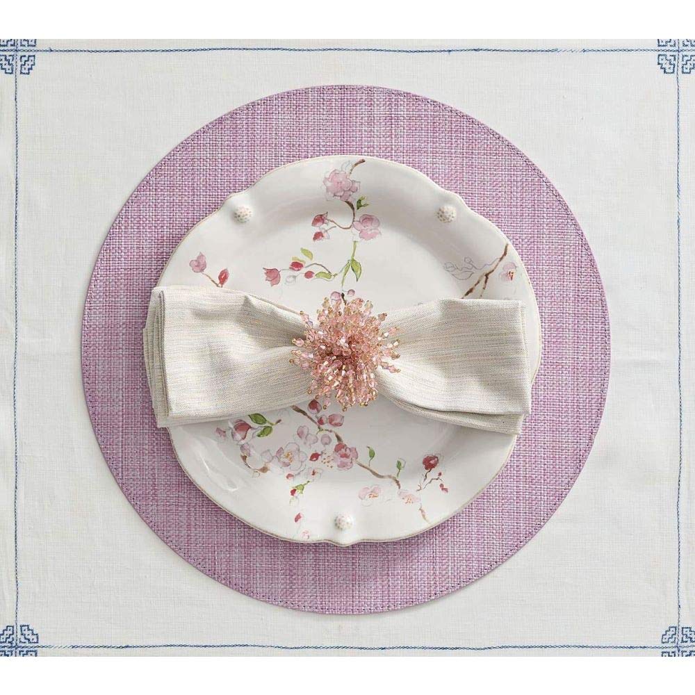 Kim Seybert Portofino Placemats Set of 4 - Elegant Lilac Table Mats for Dining & Entertaining - Perfect for Dinner Parties, Holiday Gatherings & Home Decor - PM1214096LILAC-4