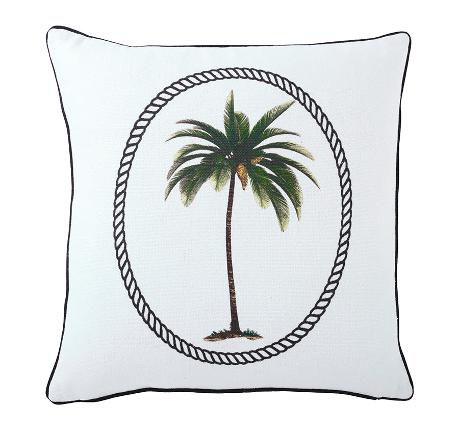 Bahama Palm Royale 50x50cm Green Filled Cushion - Perfect for Sofa, Bed, Patio & Outdoor Decor