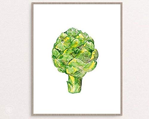 Artichoke Wall Art - Watercolor Vegetable Painting Print for Kitchen Decor | Perfect for Farmhouse, Dining Room & Home Decor