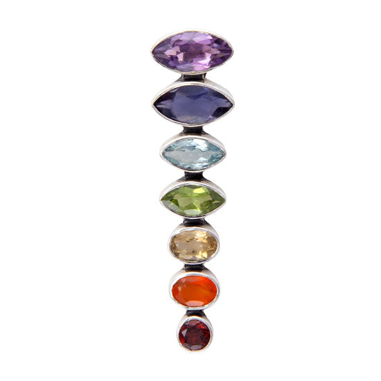 Kundalini Snake Chakra Healing Gemstone Pendant Necklace - Spiritual Awakening, Yoga & Meditation Jewelry for Energy Balance