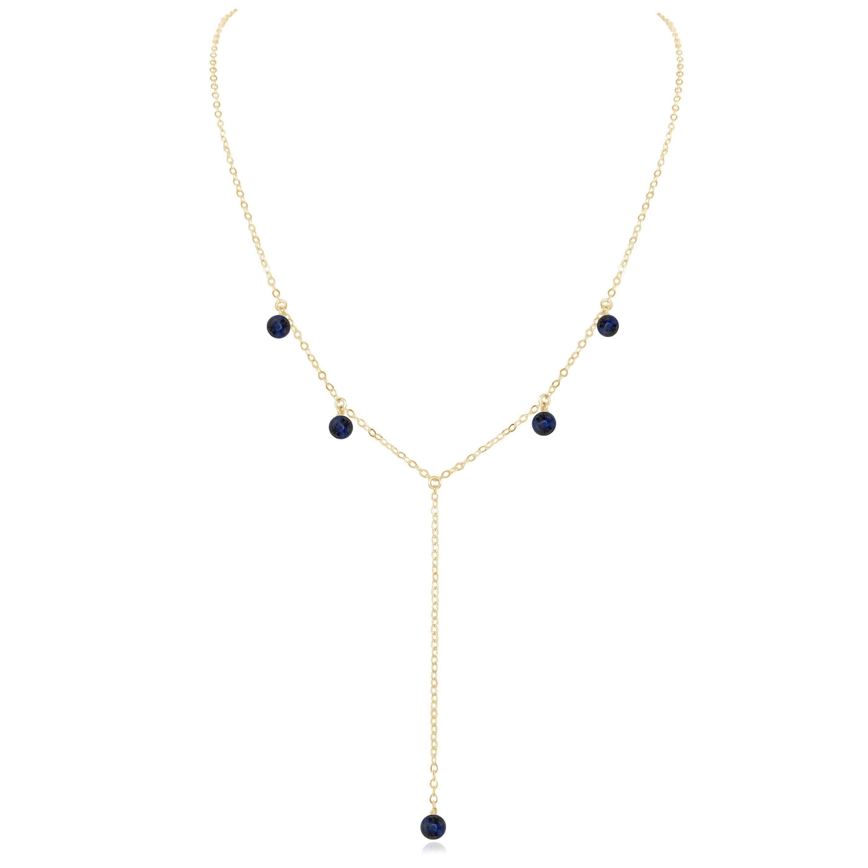 Elegant Sapphire Boho Lariat Necklace - Handmade Bohemian Jewelry for Women | Perfect for Weddings, Parties & Everyday Wear