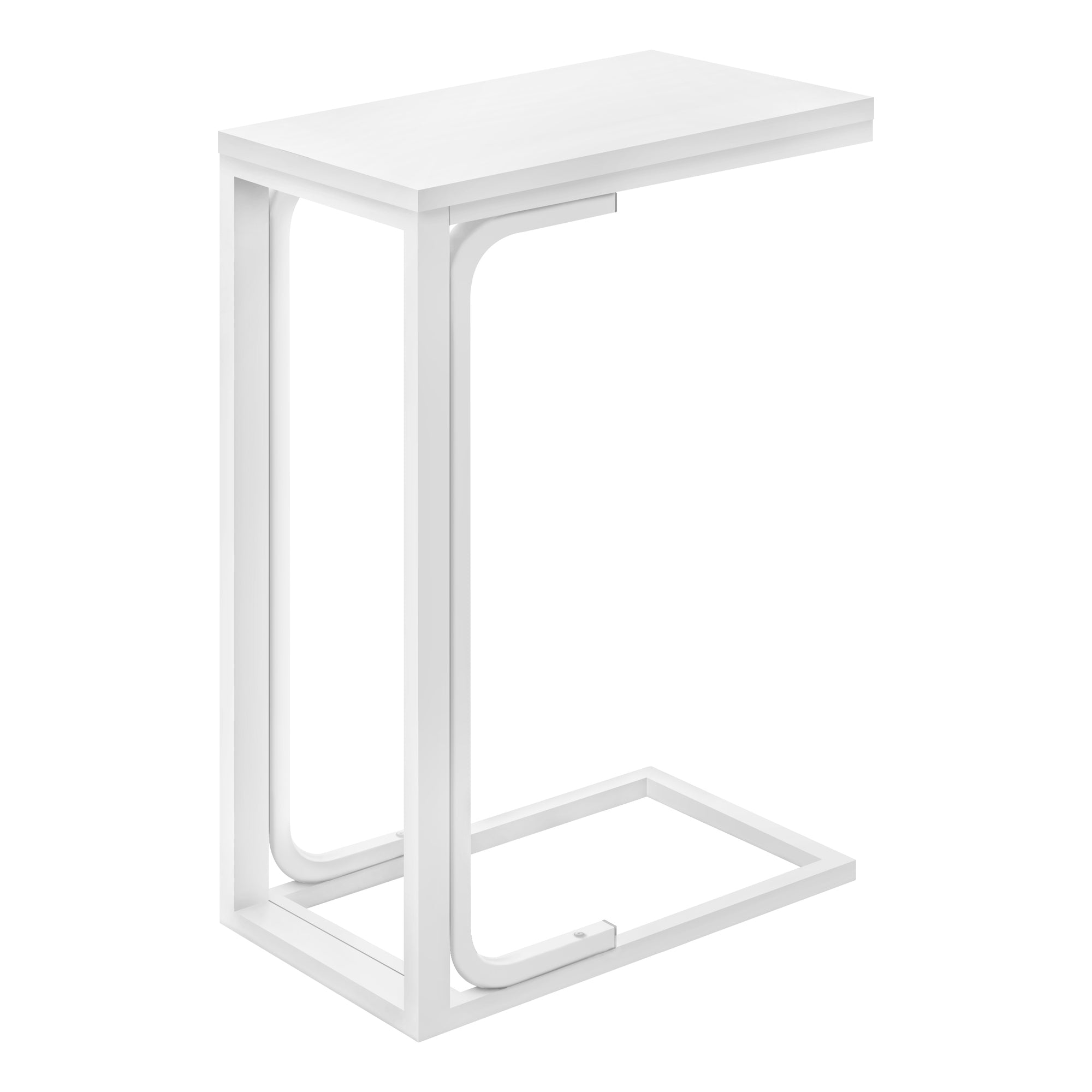 Modern White Metal Accent Table - 25 Inches Height - Perfect for Living Room, Bedroom, or Entryway Decor