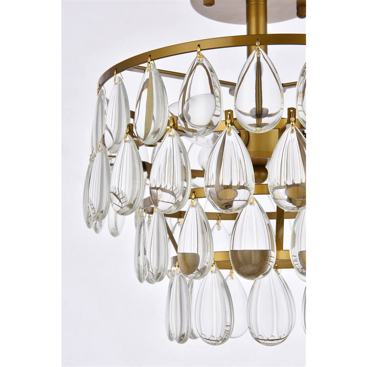 12 Inch Brass Flush Mount Ceiling Light - Modern Indoor Lighting Fixture for Living Room, Bedroom & Kitchen | Bright & Stylish Home Decor