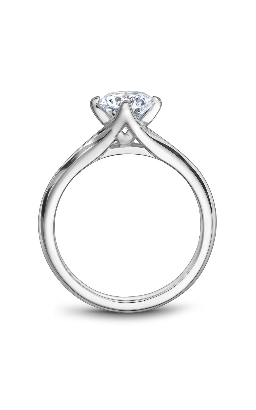 Noam Carver B352 01A Bridal Engagement Ring - 14K White Gold Diamond Wedding Band for Women, Perfect for Proposals, Anniversaries & Romantic Occasions