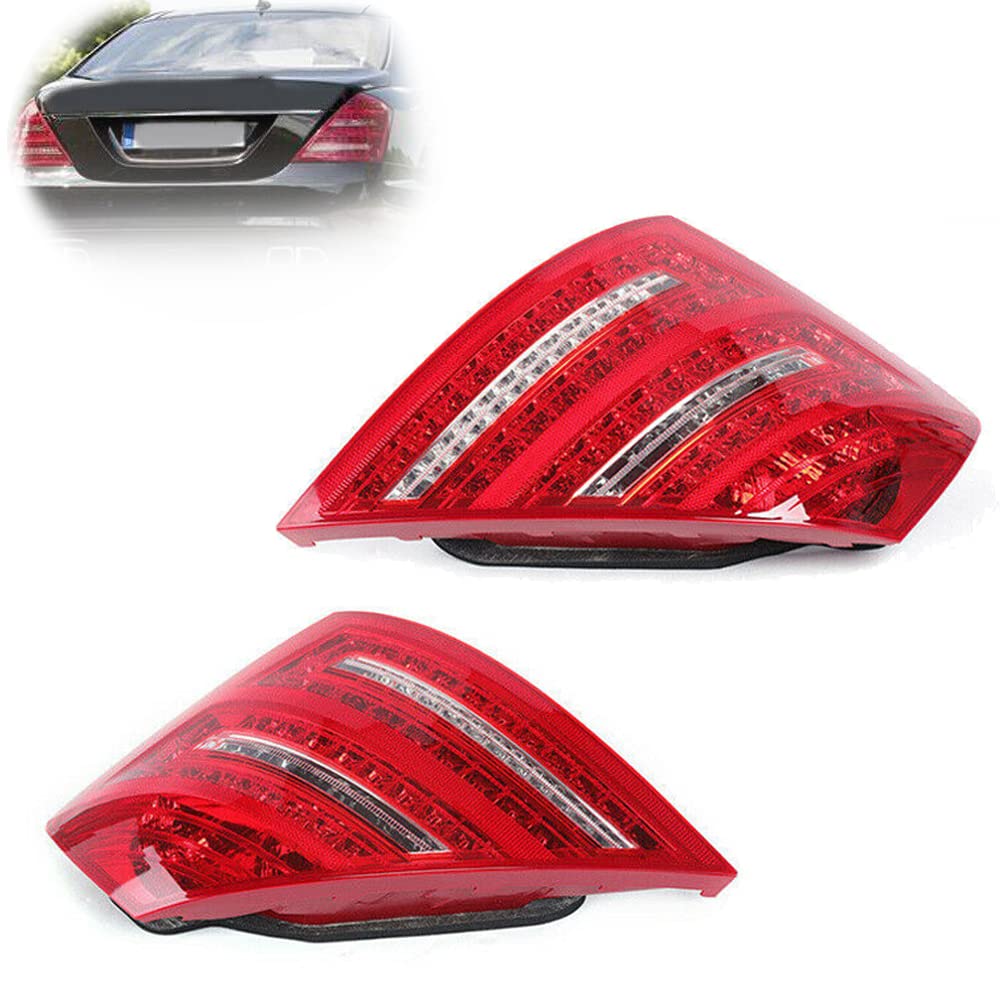 LYNICESHOP LED Tail Rear Light Brake Lamps for Mercedes Benz S-Class W221 2007-2009 - Pair (Driver & Passenger Side) - 2218200366, 2218200466 - Upgrade Your Car's Style & Safety for Night Driving