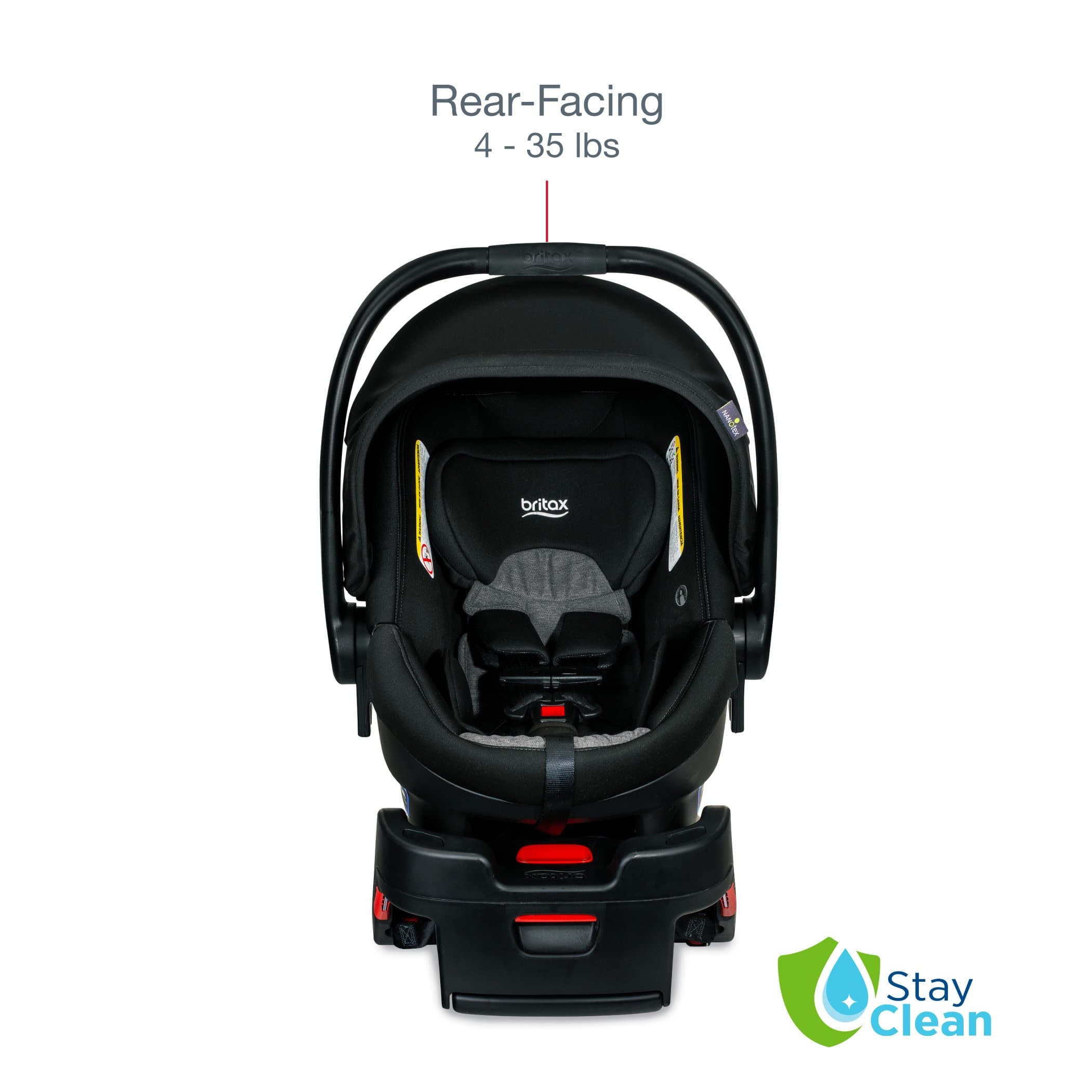 Britax B Safe Ultra StayClean Infant Car Seat - Safe & Comfortable Baby Car Seat for Newborns to 35 lbs - Perfect for Travel, Daily Commutes & Family Road Trips