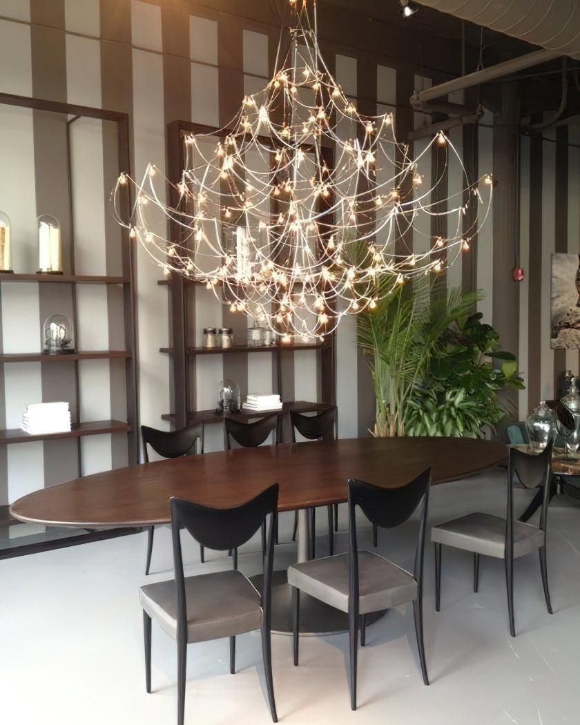 Amos Light Group Chandelier - Modern Crystal Ceiling Light Fixture for Dining Room, Living Room & Bedroom | Elegant Lighting Decor for Home & Office