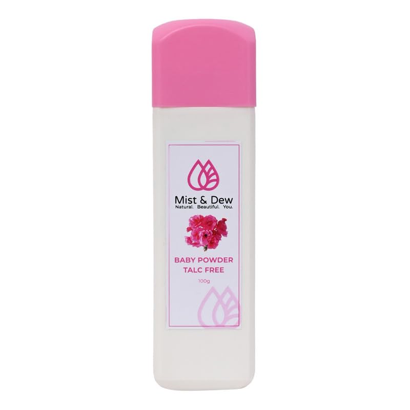 Mist & Dew Talc-Free Baby Powder | Hypoallergenic & Sweat-Free for Delicate Skin | 100g | Gentle Protection for Diaper Rash & Daily Comfort