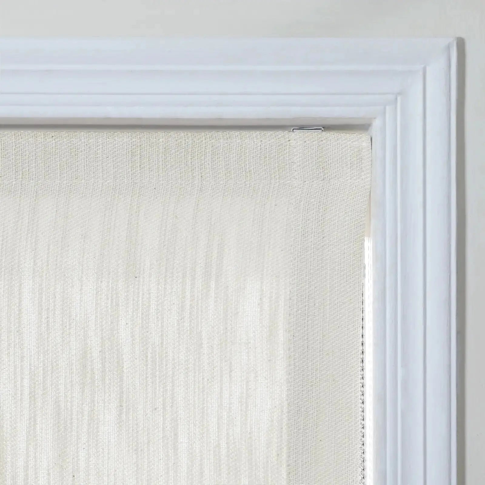 Cloe Cotton Blend Roman Shade with Cord Lift - Blackout Window Treatment for Bedroom & Living Room