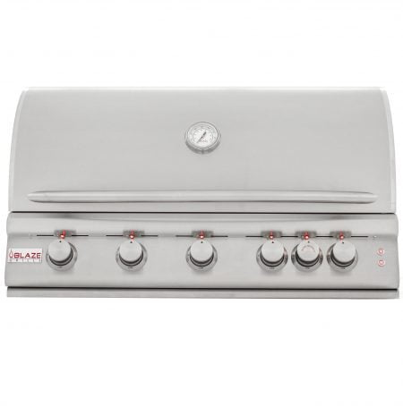 Blaze 40 Inch 5 Burner LTE Gas Grill with Rear Burner & Built-in Lighting System - Propane Fuel - Perfect for Backyard BBQs, Outdoor Cooking & Patio Entertaining