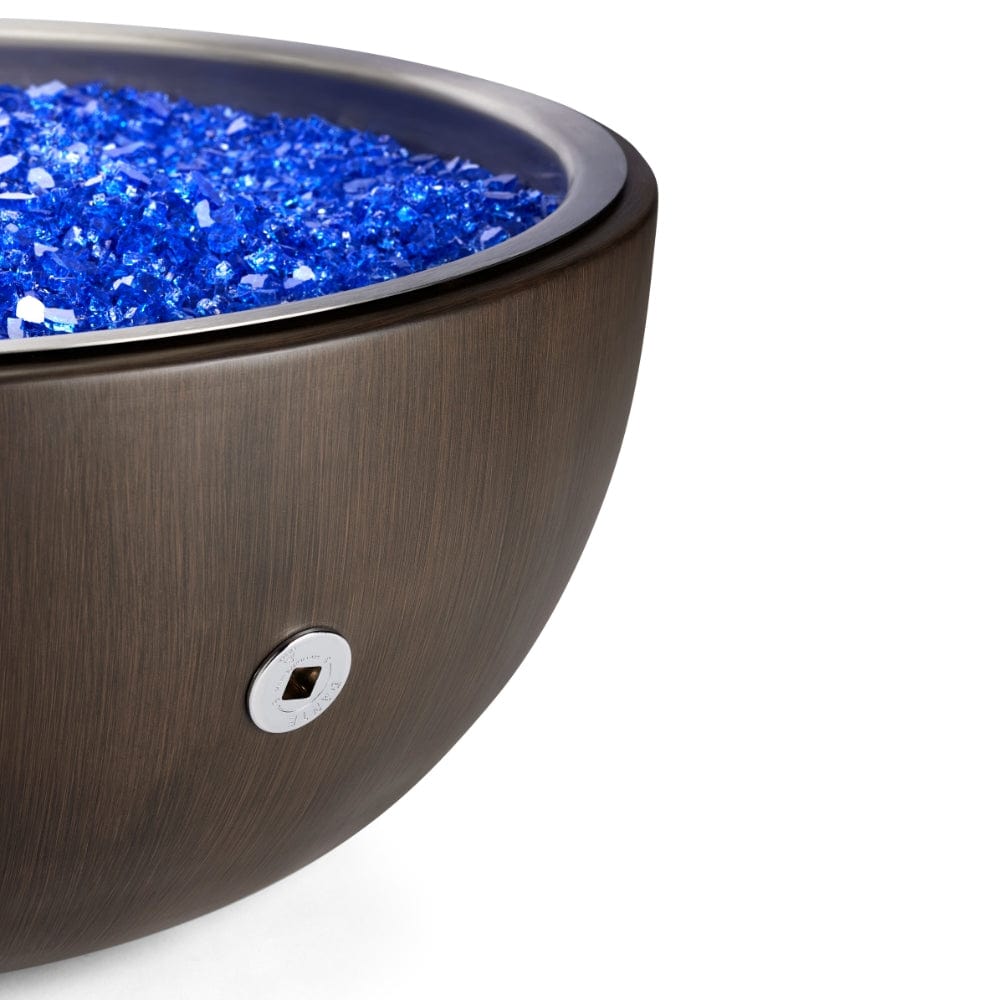 35 Inch Aluminum Gas Fire Pit Bowl with Match Lit Ignition - Outdoor Patio, Backyard, Garden Fireplace for Camping & Gatherings