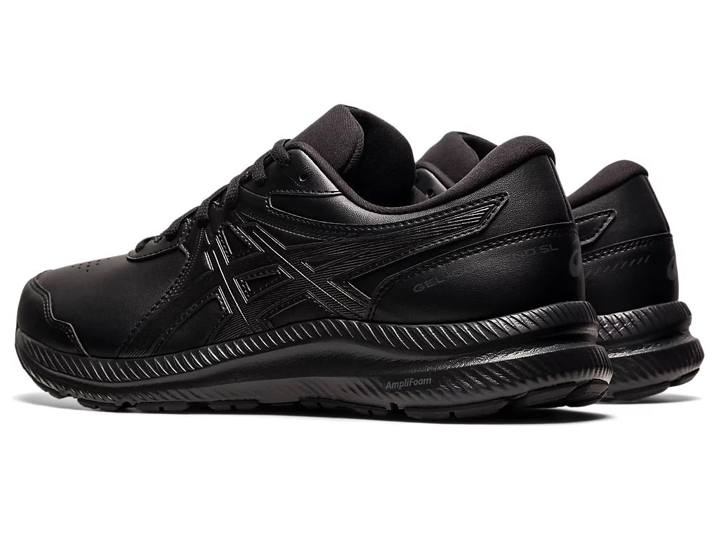 ASICS Men's GEL-CONTEND Walker Running Shoes - Black/Black | Lightweight & Cushioned for Walking, Jogging & Everyday Comfort
