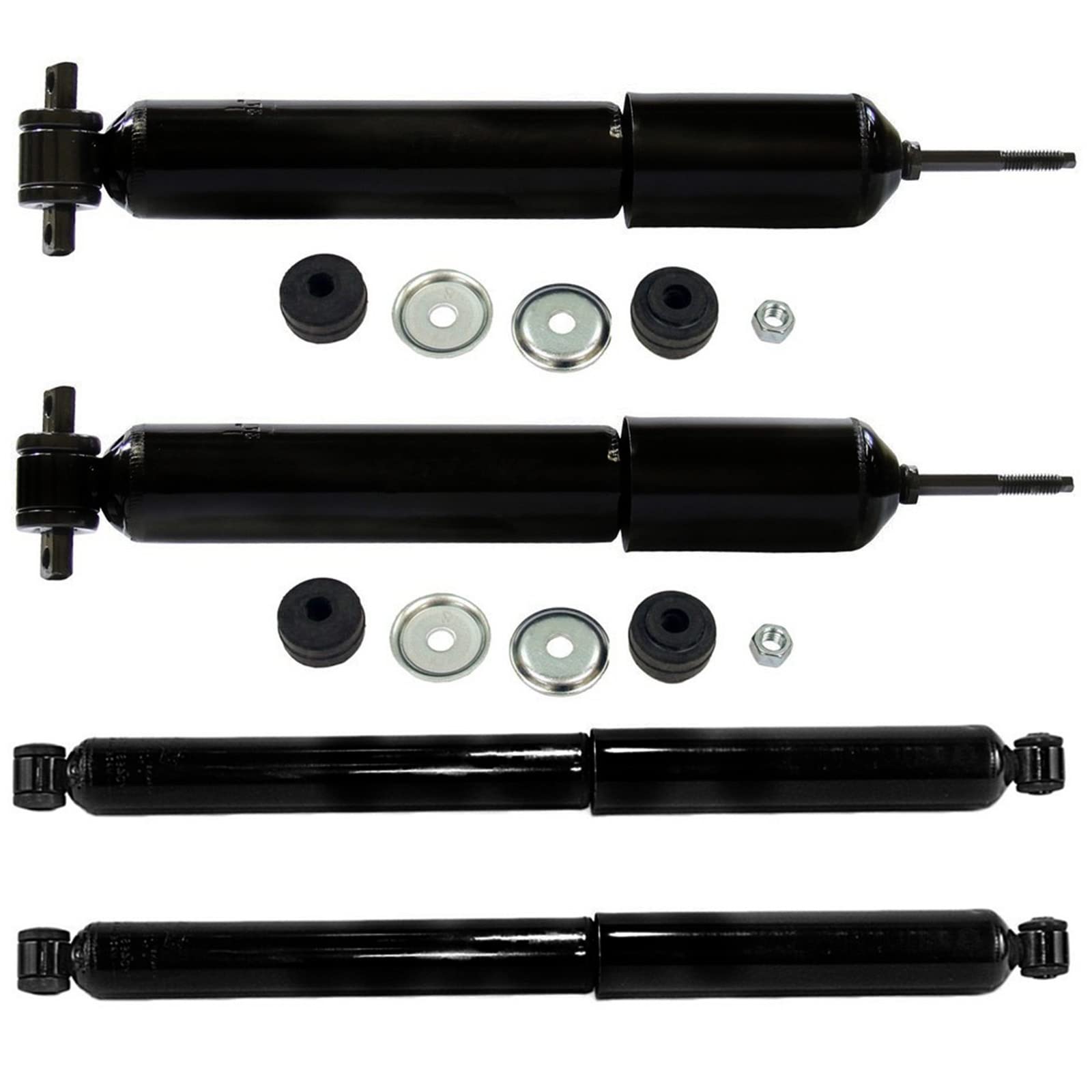 RYNCO 4-Piece Full Set Front & Rear Shock Absorbers Struts for Chevy Silverado 1500 RWD 1999-2006 Models - Smooth Ride & Enhanced Stability for Off-Roading, Towing & Daily Driving