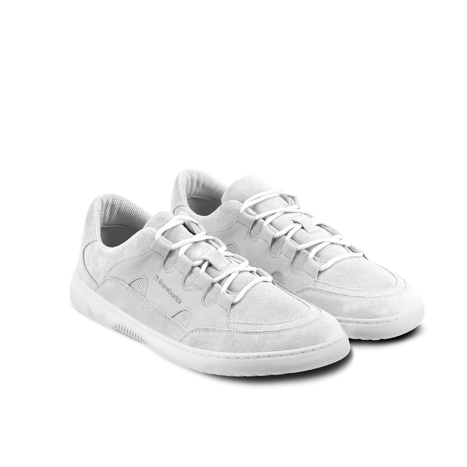 Barefoot Sneakers Barebarics Evo - Minimalist Zero Drop Shoes for Men & Women in Chalk White | Perfect for Running, Gym & Everyday Comfort