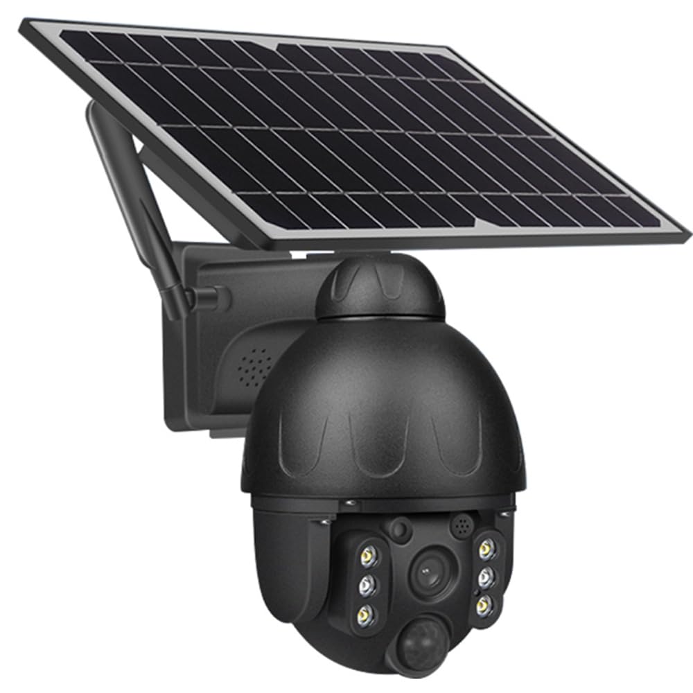 ZTBGY Solar Security Camera Outdoor Wireless - 3K Dual Cameras, 360° Surveillance with No Blind Spots, 2.4GHz Wi-Fi, Home Base 3 Compatible, No Monthly Fee (Black) | Ideal for Home Security, Backyard Monitoring, and Business Surveillance
