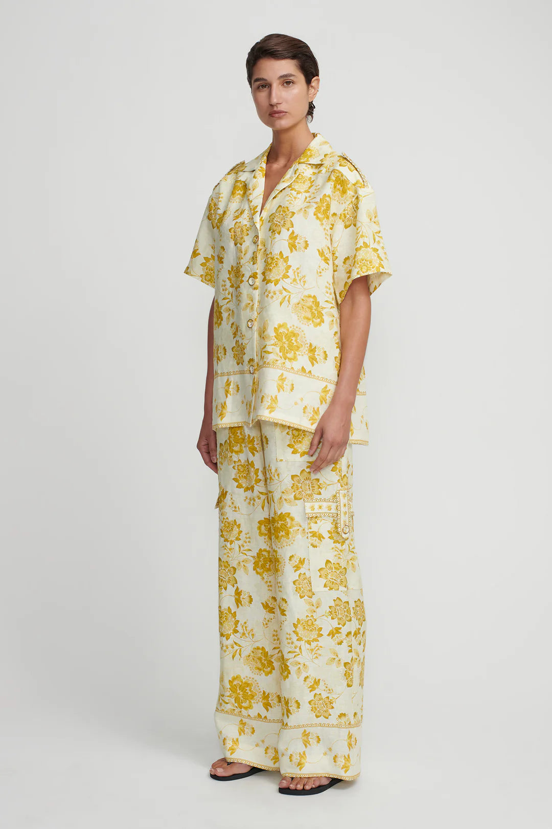 ESME Oversized Shirt in Golden Nectar - Women's Loose Fit Casual Blouse for Work, Date Night & Everyday Wear