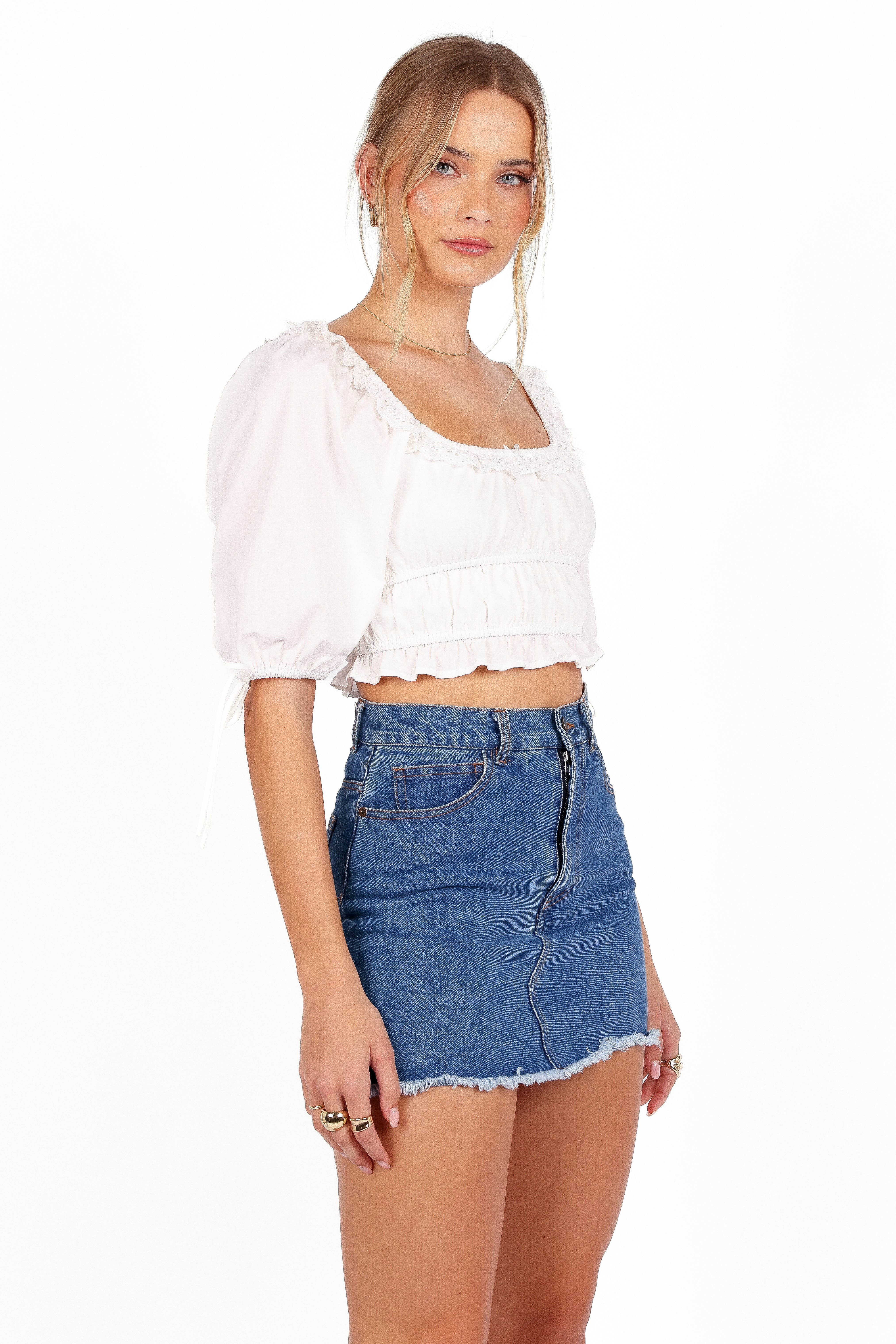 Abigail Top Women's White Blouse - Perfect for Casual Outings, Office Wear & Summer Fashion