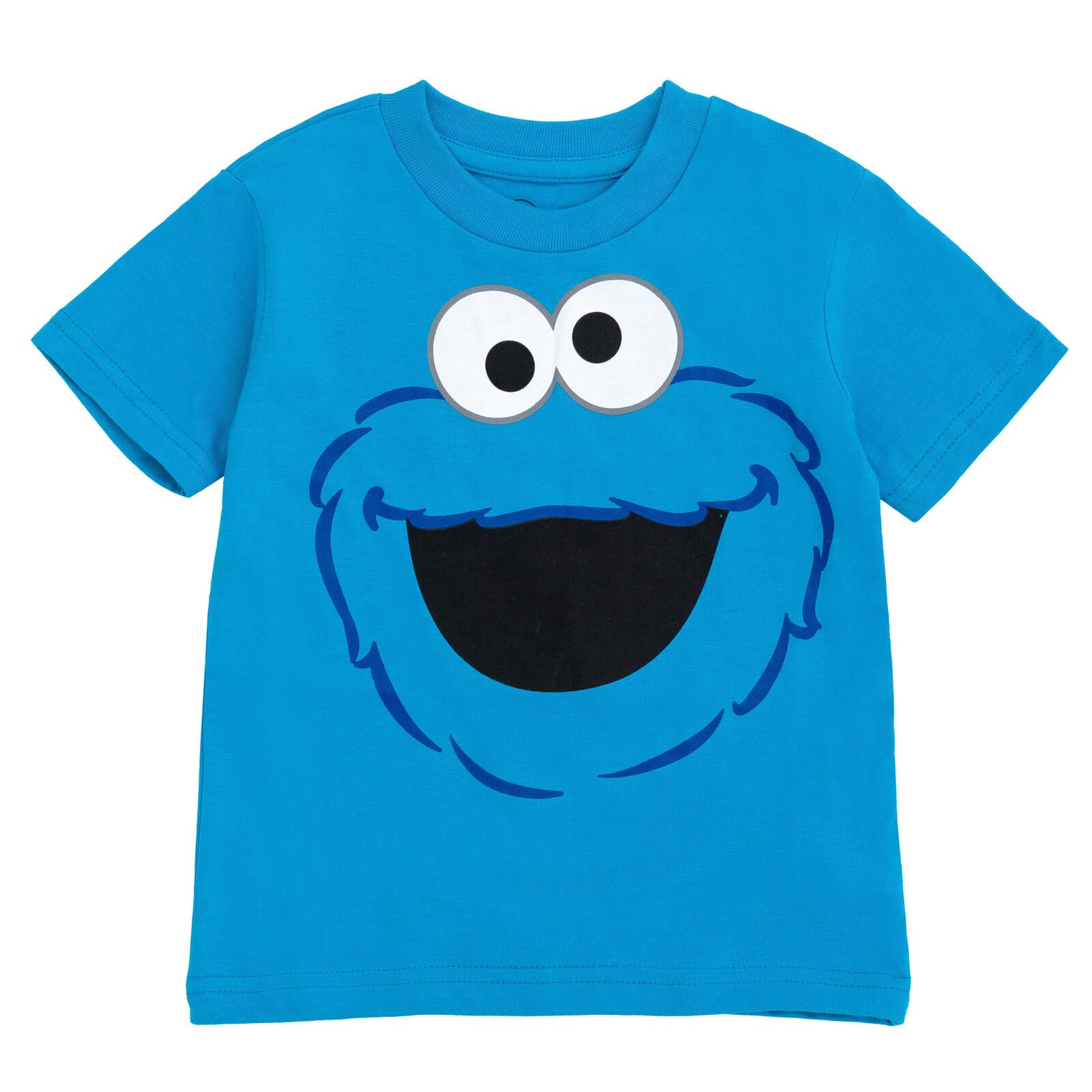 Sesame Street 4 Pack Toddler T-Shirts for Boys & Girls - Elmo, Oscar, Big Bird, Cookie Monster - Soft Cotton Playwear for Daycare, Preschool & Family Outings