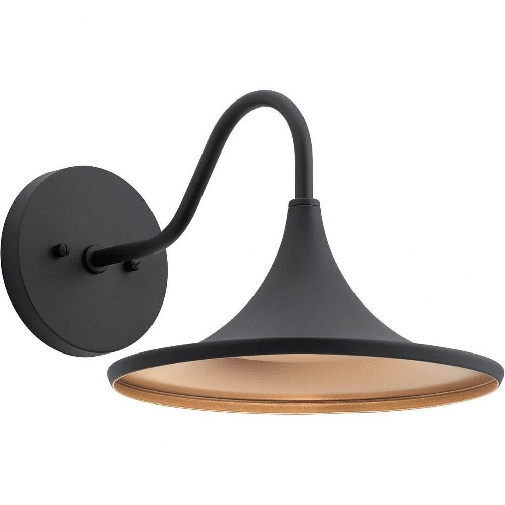 Kichler 59028BKTLED Elias 1-Light Outdoor Wall Sconce - 9W Textured Black LED Fixture for Porch, Patio & Garden Lighting