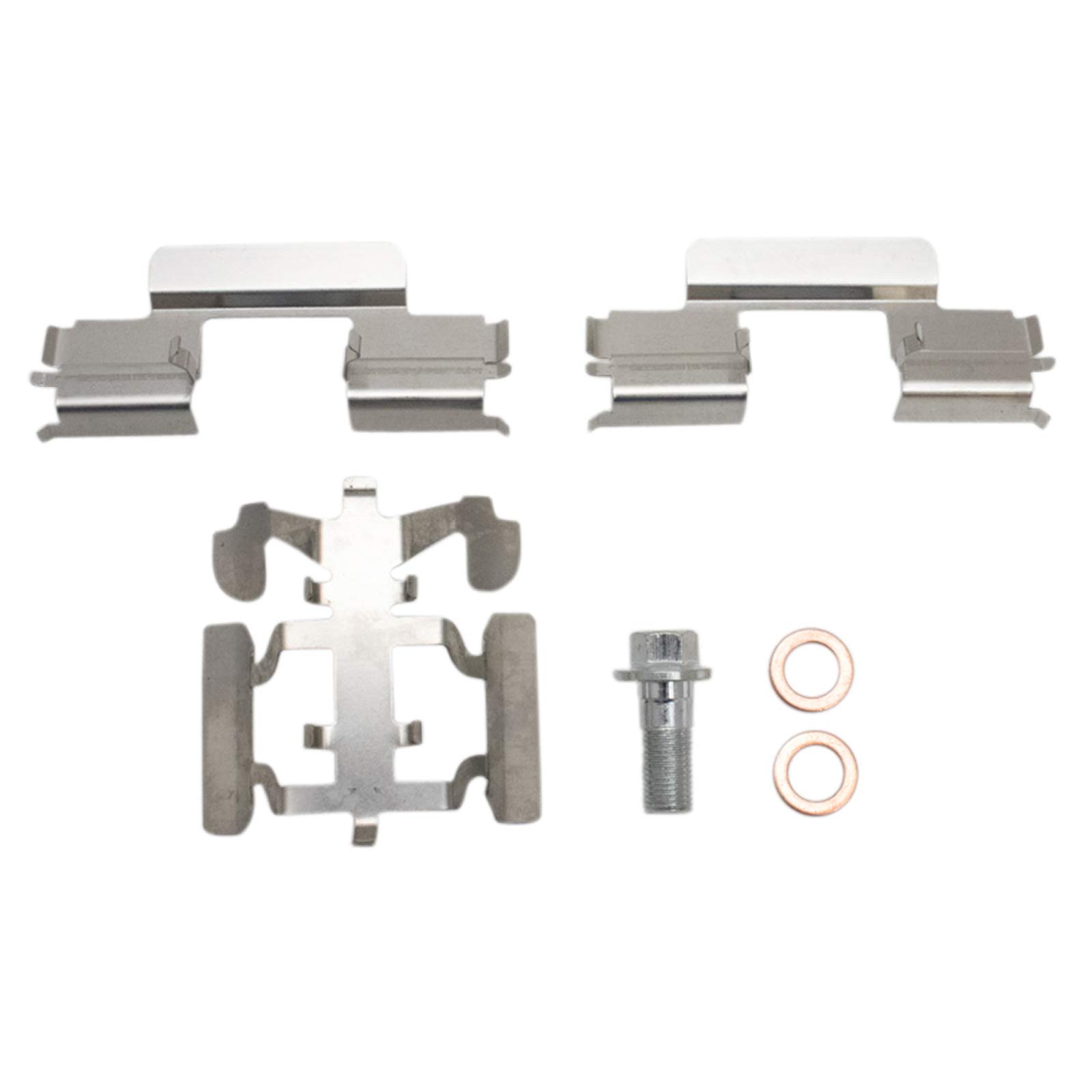 TRQ Rear Ceramic Brake Pads with Performance Drilled & Slotted Zinc Coated Rotors and Calipers - Perfect for High-Performance Vehicles, Racing, and Daily Driving