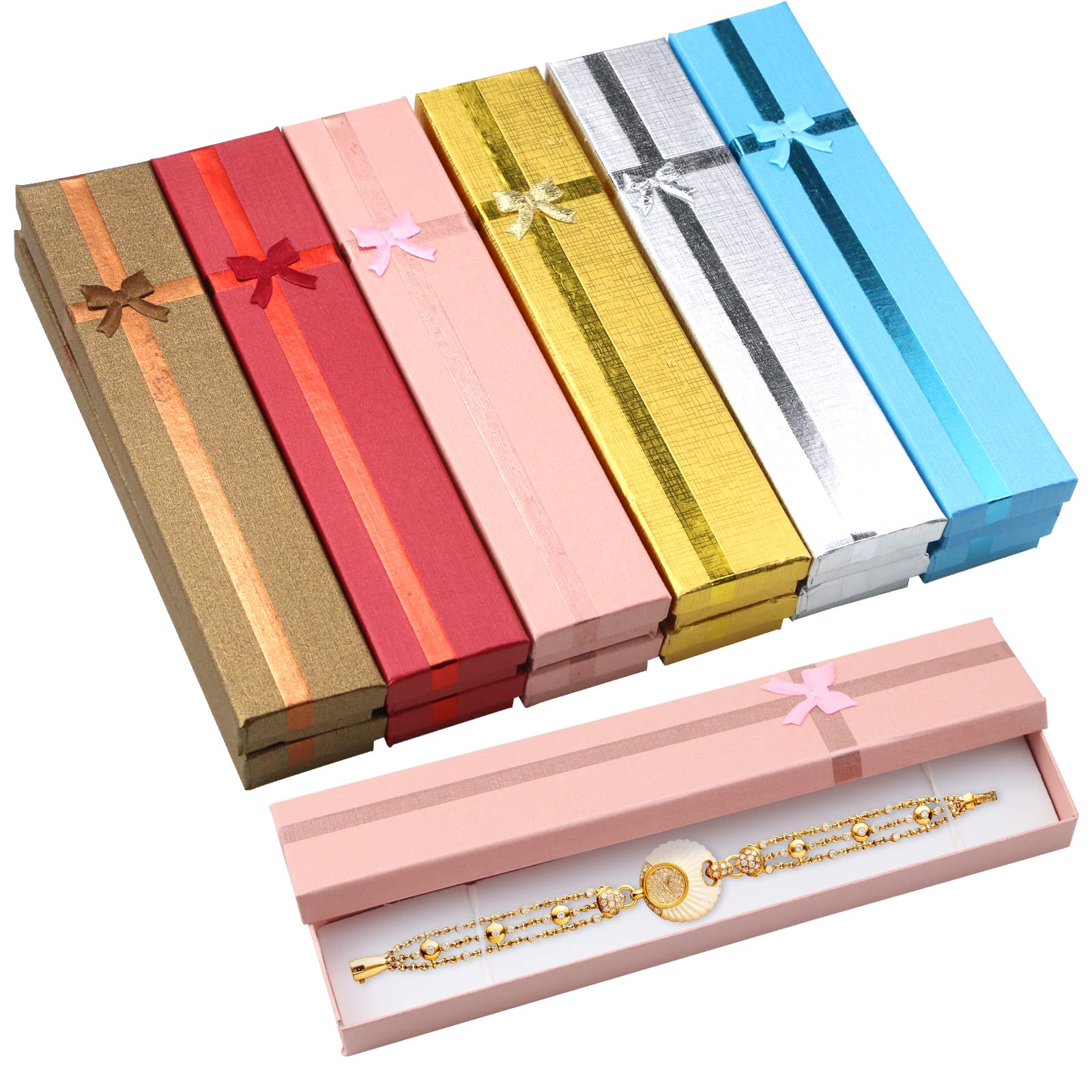12-Piece Assorted Color Jewelry Gift Box Set - Perfect for Anniversaries, Weddings, Birthdays & Special Occasions | Elegant Storage for Rings, Necklaces & Earrings