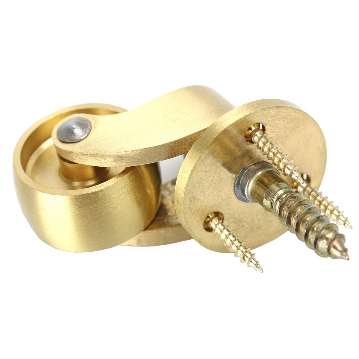 RZDEAL 4PCS Universal Caster Wheels with Brass Stem - 360 Degree Swivel Heavy Duty Casters for Furniture, Cabinets, Trunks, Sofas, Trolleys & Beds - Smooth Rolling Mobility Hardware for Home & Office Use