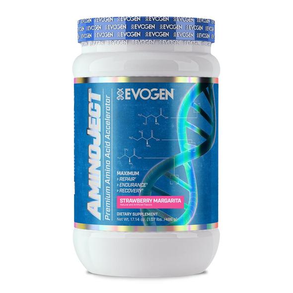 Evogen AminoJect Strawberry Margarita 486g - Premium BCAA Supplement for Muscle Recovery & Endurance - Perfect for Post-Workout, Gym & Athletic Performance