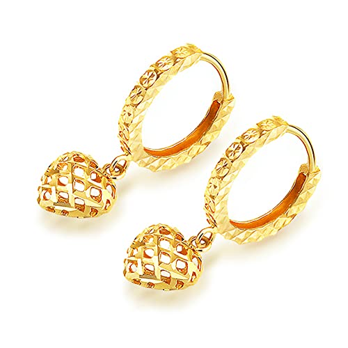 Yellow heart fits small earlobes