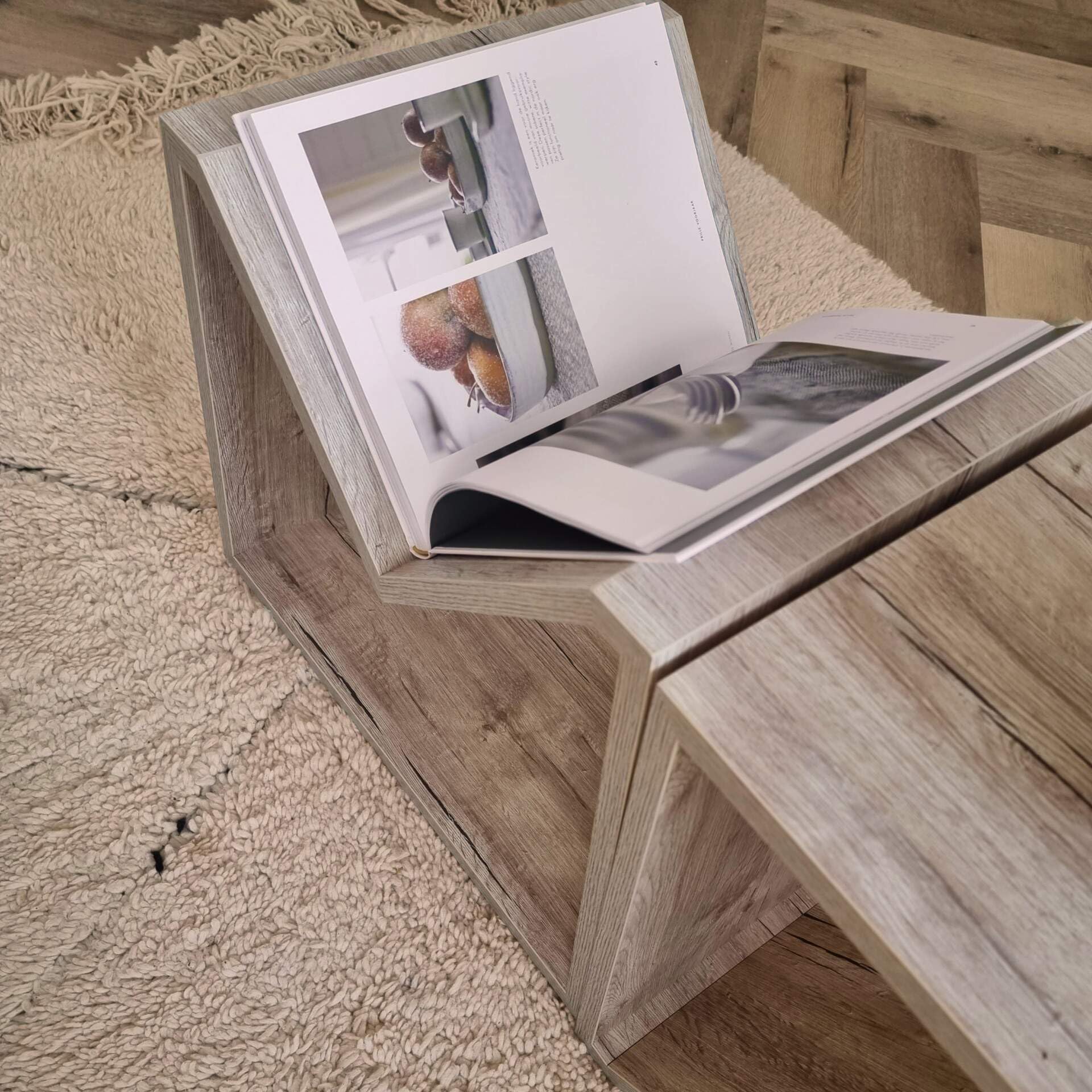 Modern Oak Coffee Table with Melamine Finish - Emma Low Italian Furniture for Living Room, Lounge & Office Decor
