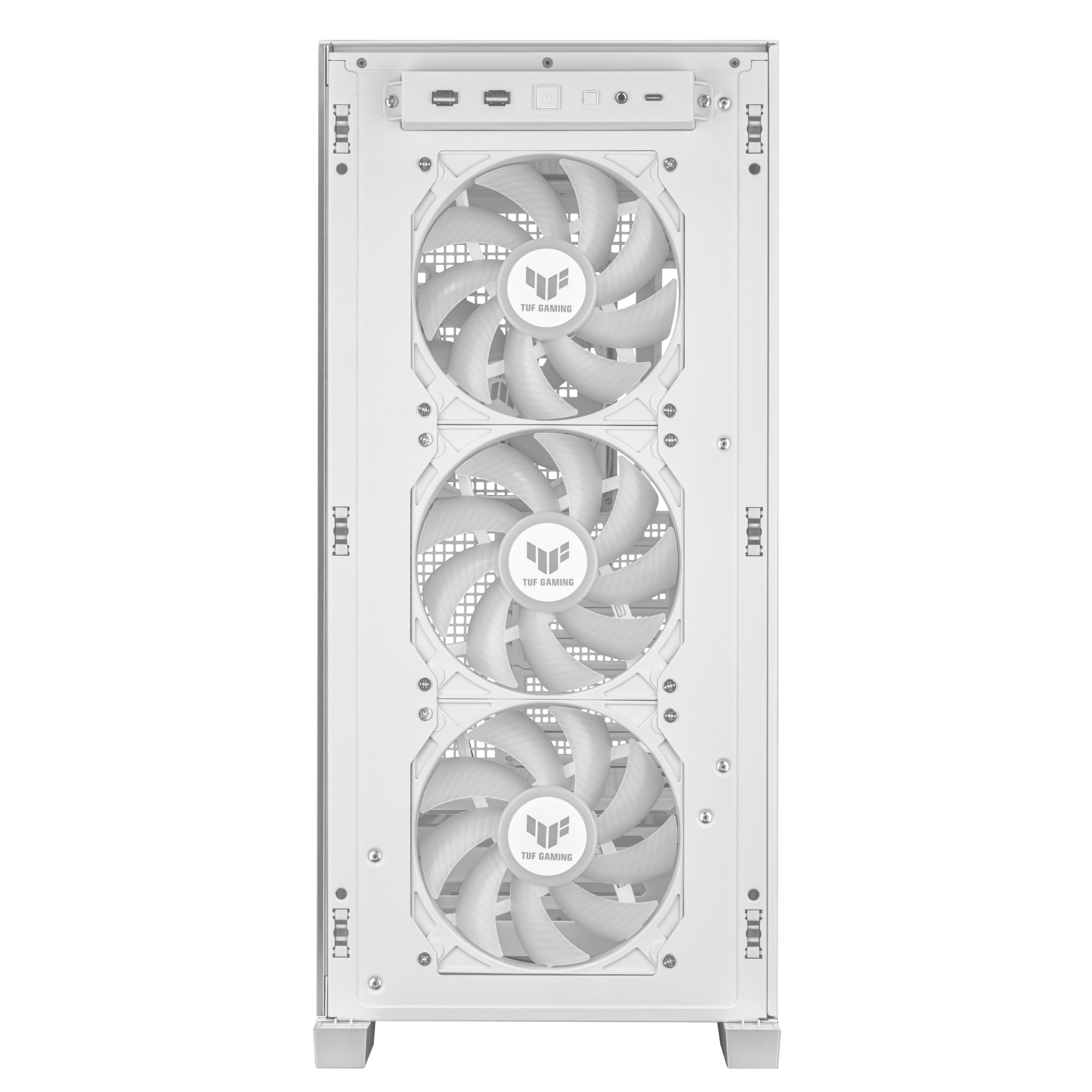 ASUS TUF Gaming GT302 ARGB White Edition ATX Mid-Tower PC Case - 4x 140mm ARGB Fans for Optimal Airflow & Cooling, Interchangeable & Detachable Panels, Hidden-Connector MB Support - Perfect for Gaming Rigs & High-Performance PC Builds