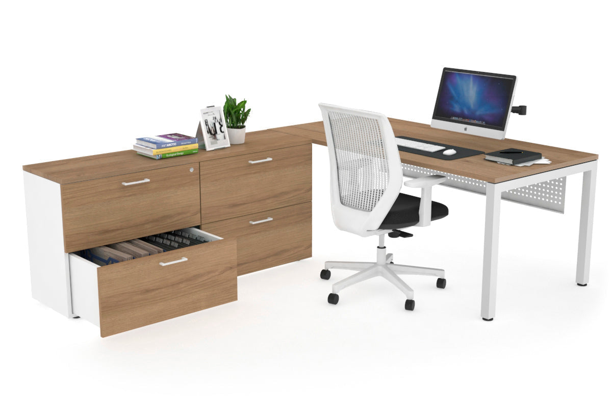 Quadro Square Executive White Frame Office Chair [1600L x 700W] - Premium Ergonomic Seating for Home Office & Conference Rooms