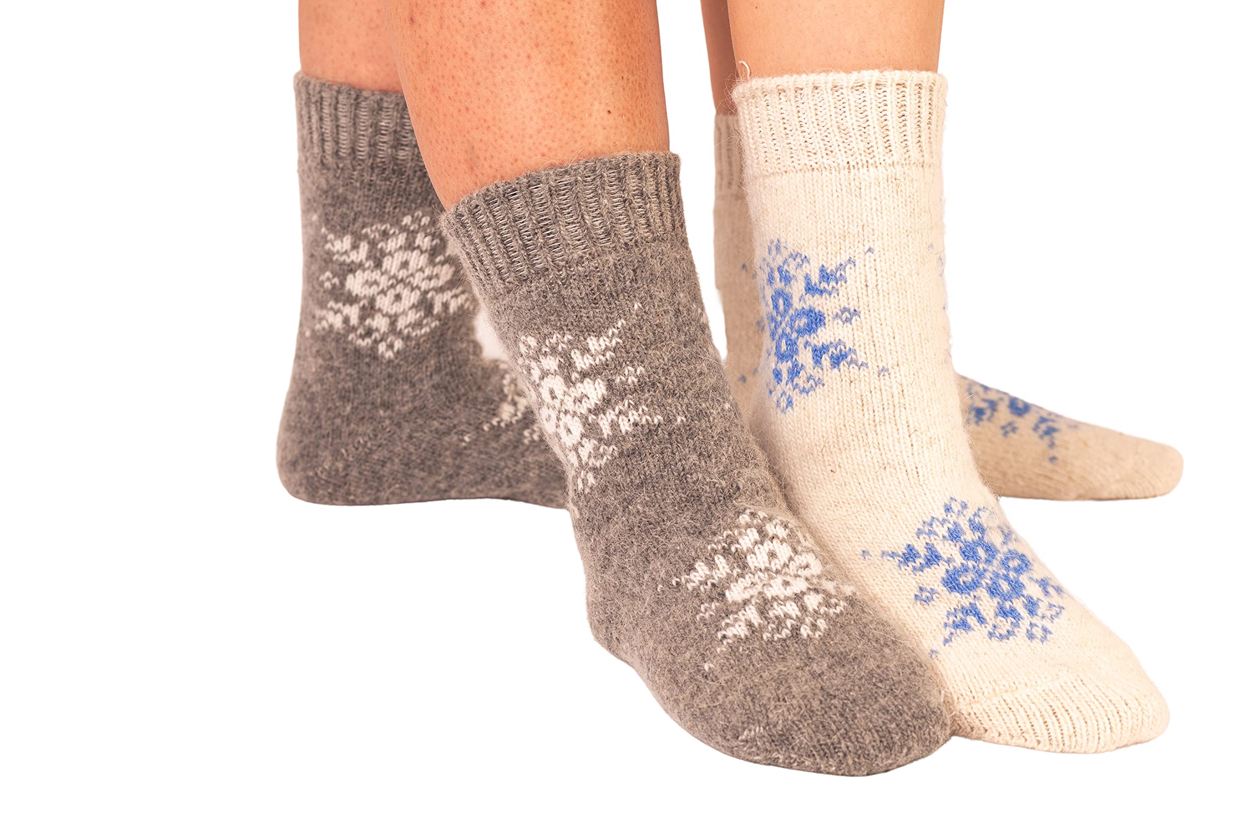 Premium Women's Wool Socks - Ultra Soft & Warm Heavy Knit Over-the-Ankle Winter Socks (2-Pair Pack, Sizes 6-12) | Perfect for Cold Weather, Hiking & Home Comfort