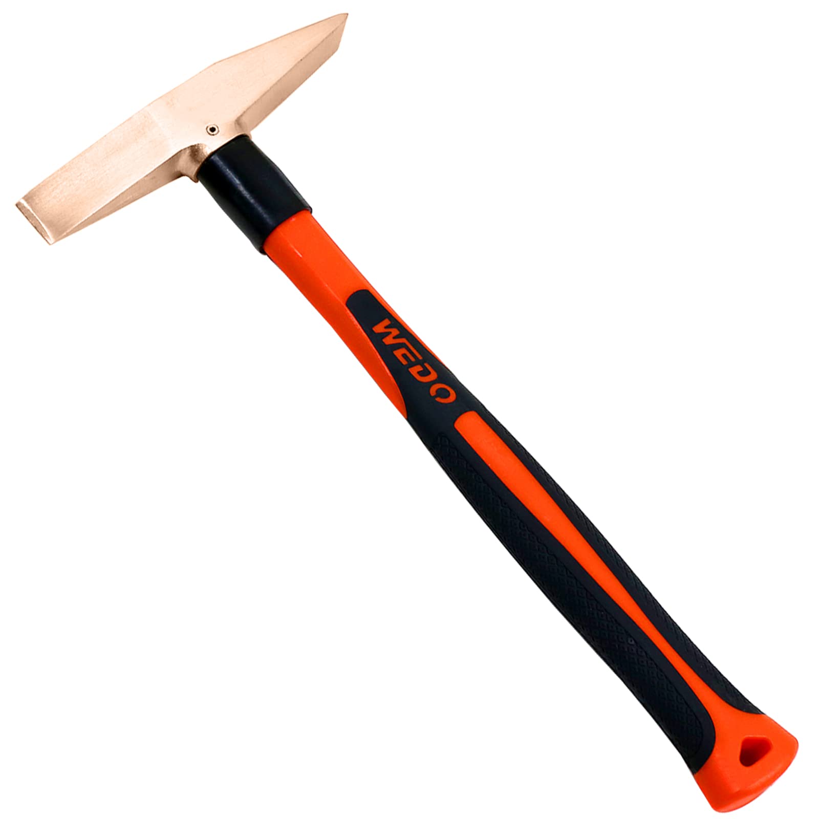 WEDO Beryllium Copper Non-Sparking Welding Chipping Hammer - 300g (0.7lb) Fiberglass Handle Slag Removal Tool - 280mm (11